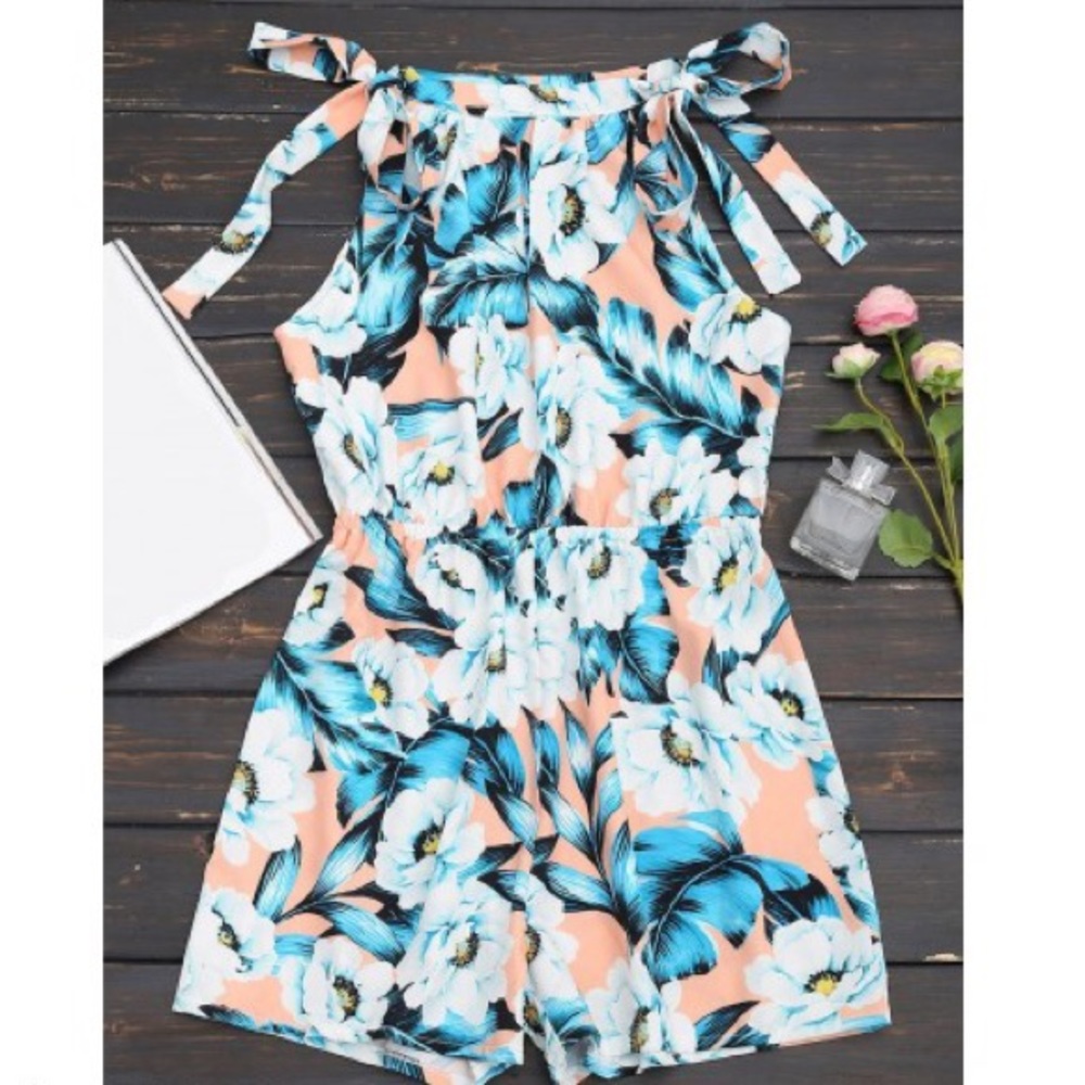 Floral Keyhole Romper